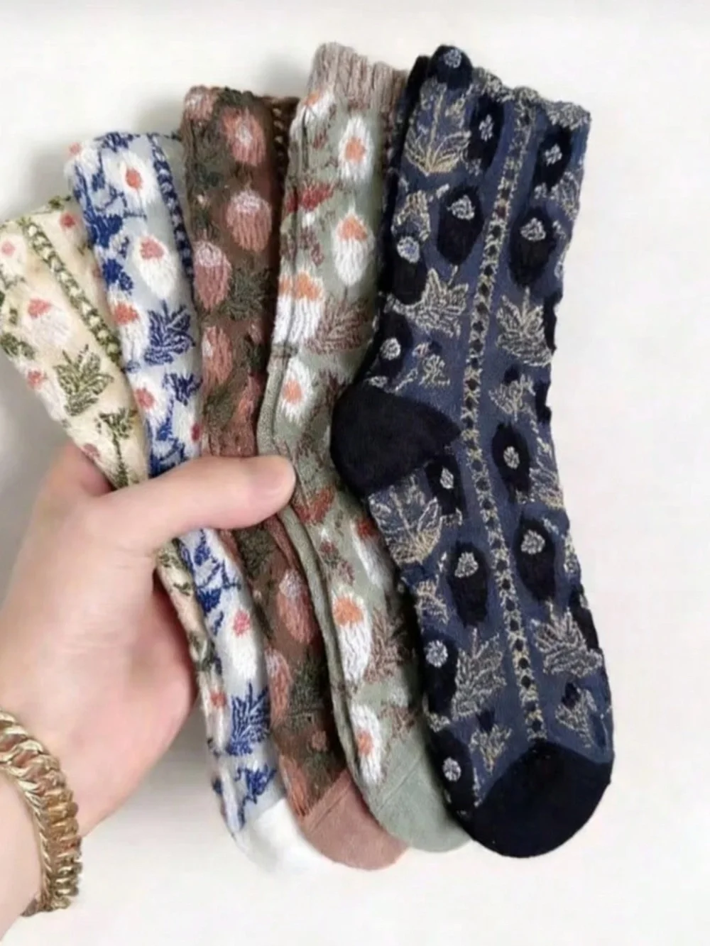 Cozy Multicolor Mix Textured Socks